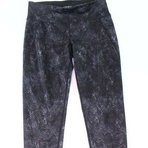 Womens Printed Activewear Leggings Mesh Panel New